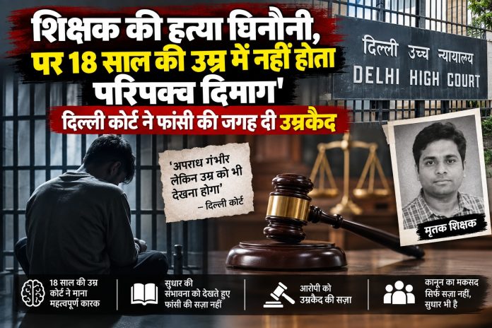 Delhi court, teacher murder case, Tis Hazari Court, death penalty denied, life imprisonment, criminal law, juvenile age factor