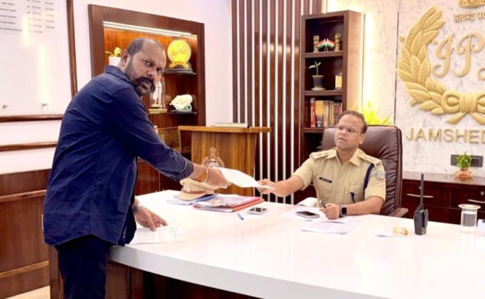 Jamshedpur News, East Singhbhum Congress, Anand Bihari Dubey, Jamshedpur SSP, Crime and Drug Control Jharkhand, Police Patrol Jamshedpur, Youth Congress Jamshedpur