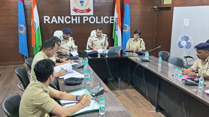 Ranchi News, City SP Paras Rana, Crime Meeting, Criminal Profiling, Festival Security, Jharkhand Police