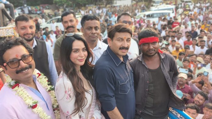 Giridih news, Manoj Tiwari, Soundarya Sharma, Vinod Sharma, BJP rally, Jharkhand assembly election, local politics