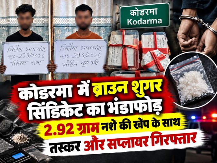 Koderma Police, Brown Sugar Seized, NDPS Act, Koderma News, Jharkhand Police, Drug Smuggling Bust, Hazaribagh Barhi