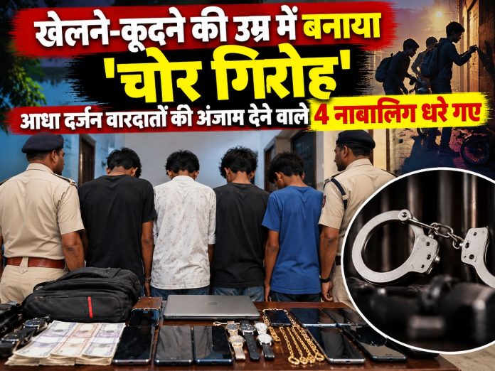 Ranchi news, Dhurva police, minor gang arrested, shop theft, CCTV monitoring, juvenile crime, Jharkhand news