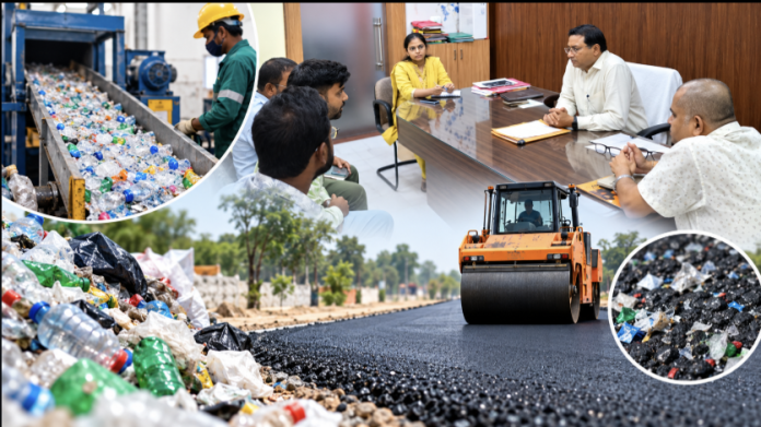 प्लास्टिक कचरे से सड़क निर्माण