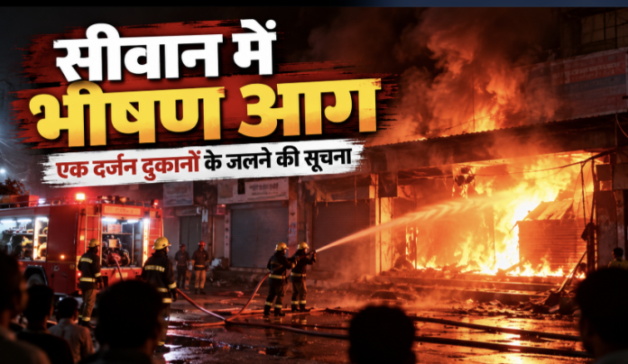 सीवान में भीषण आग